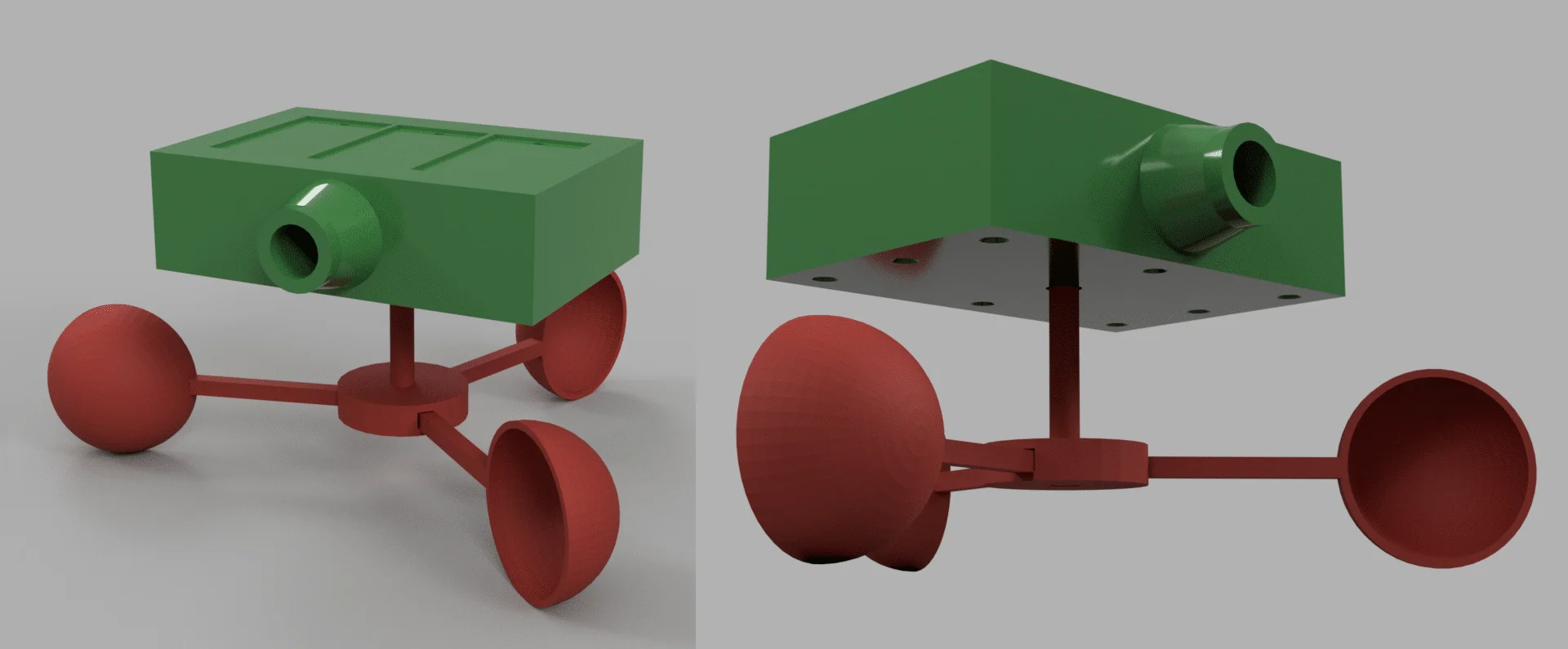 Rendu final de l'anémomètre sous Fusion360.